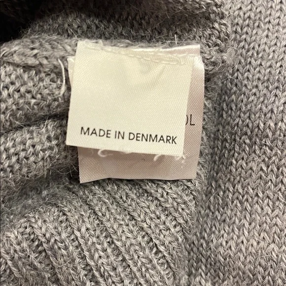 Bruuns Bazaar Small Grey Alpaca Blend Button Front Knit Cardigan - Picture 8 of 10